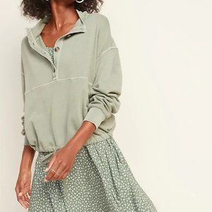 NWT Old Navy Mock-Neck Henley Sweatshirt